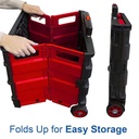 Folding Cart on Wheels w/Lid Cover