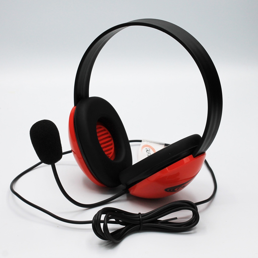 Listening First™ Red Headset with Single 3.5mm Plug 