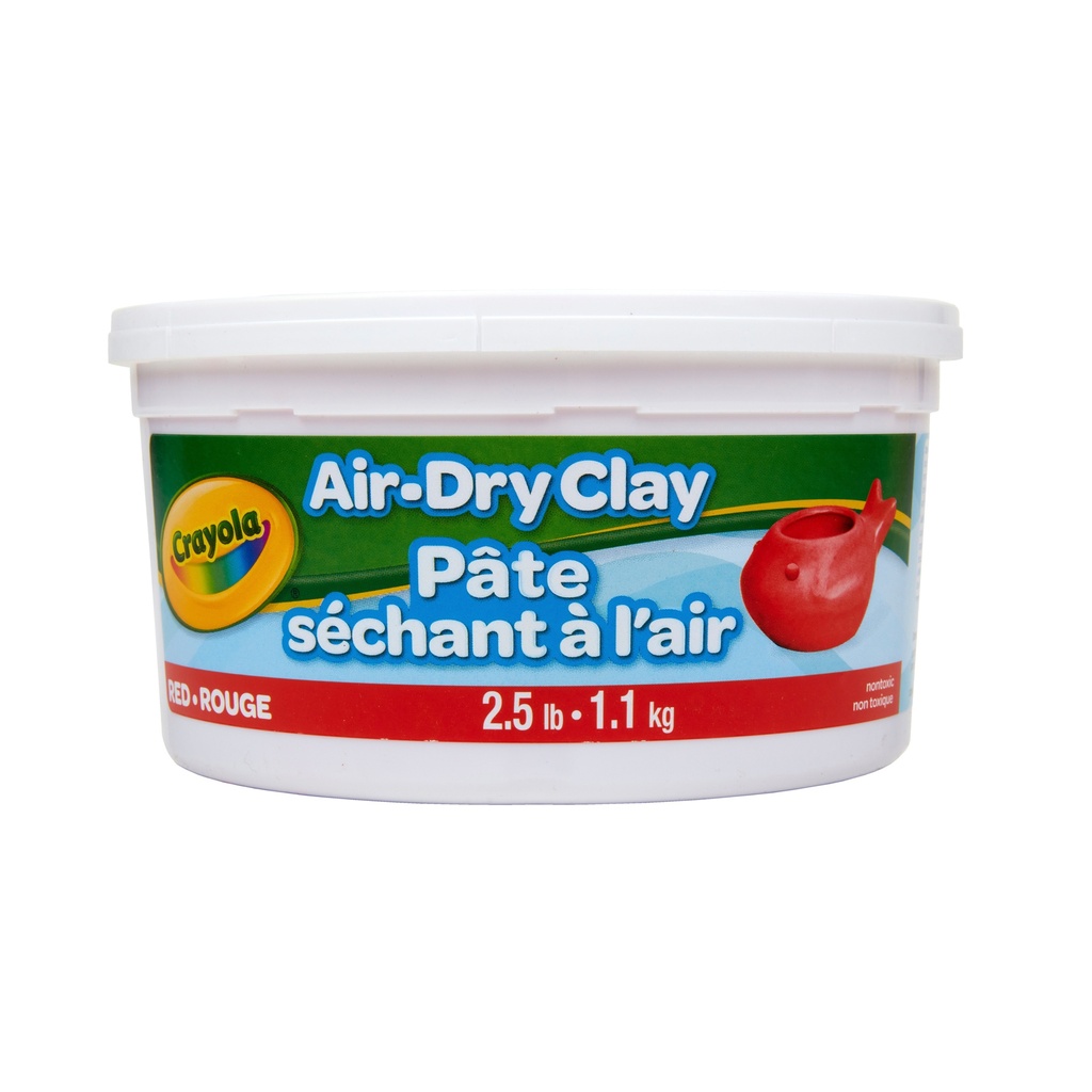 Crayola Air-Dry Clay 2.5 lbs Buckets 4ct, Red