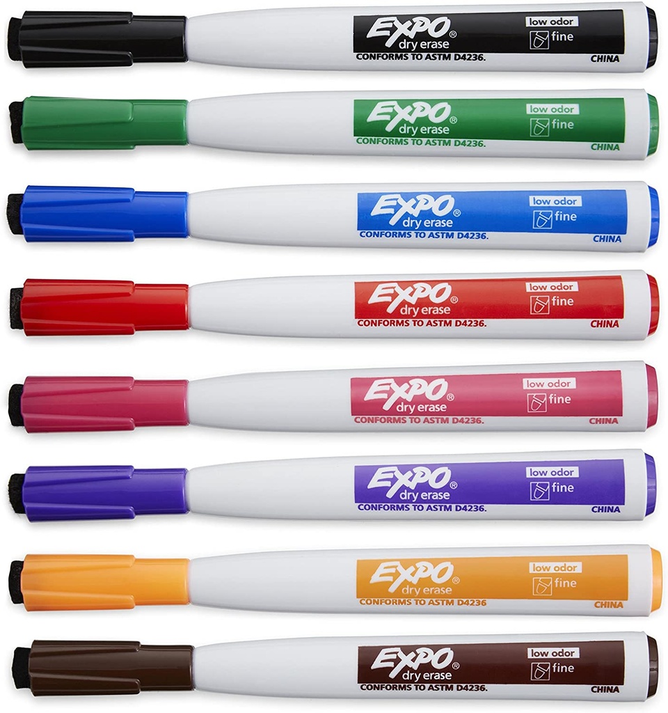 Dry-Erase Magnetic Markers (8 Colors)