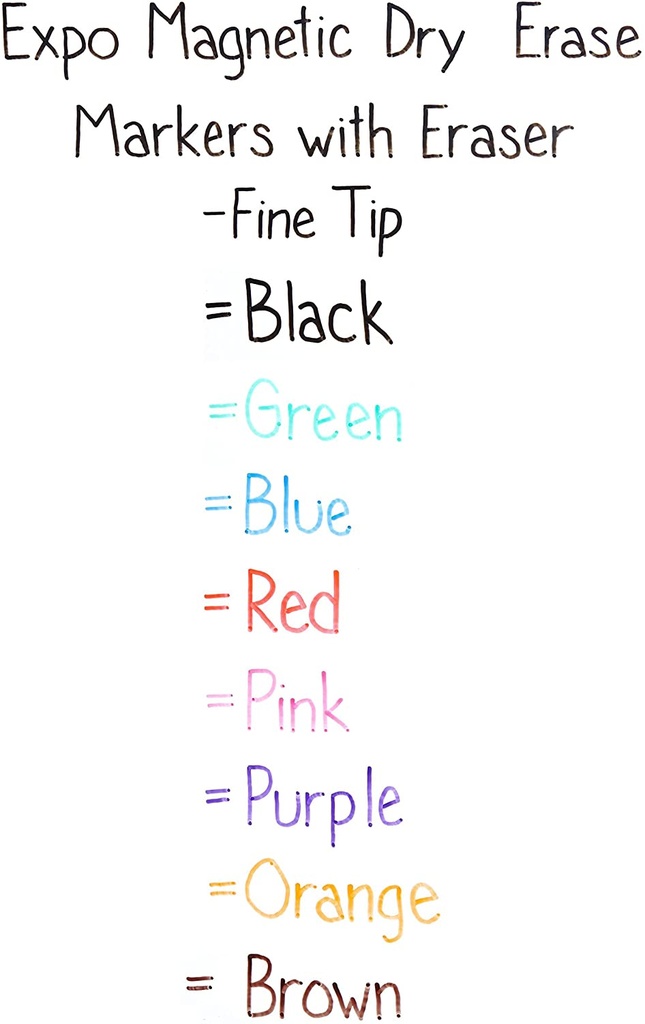 8 Color Fine Expo Magnetic Dry Erase Markers