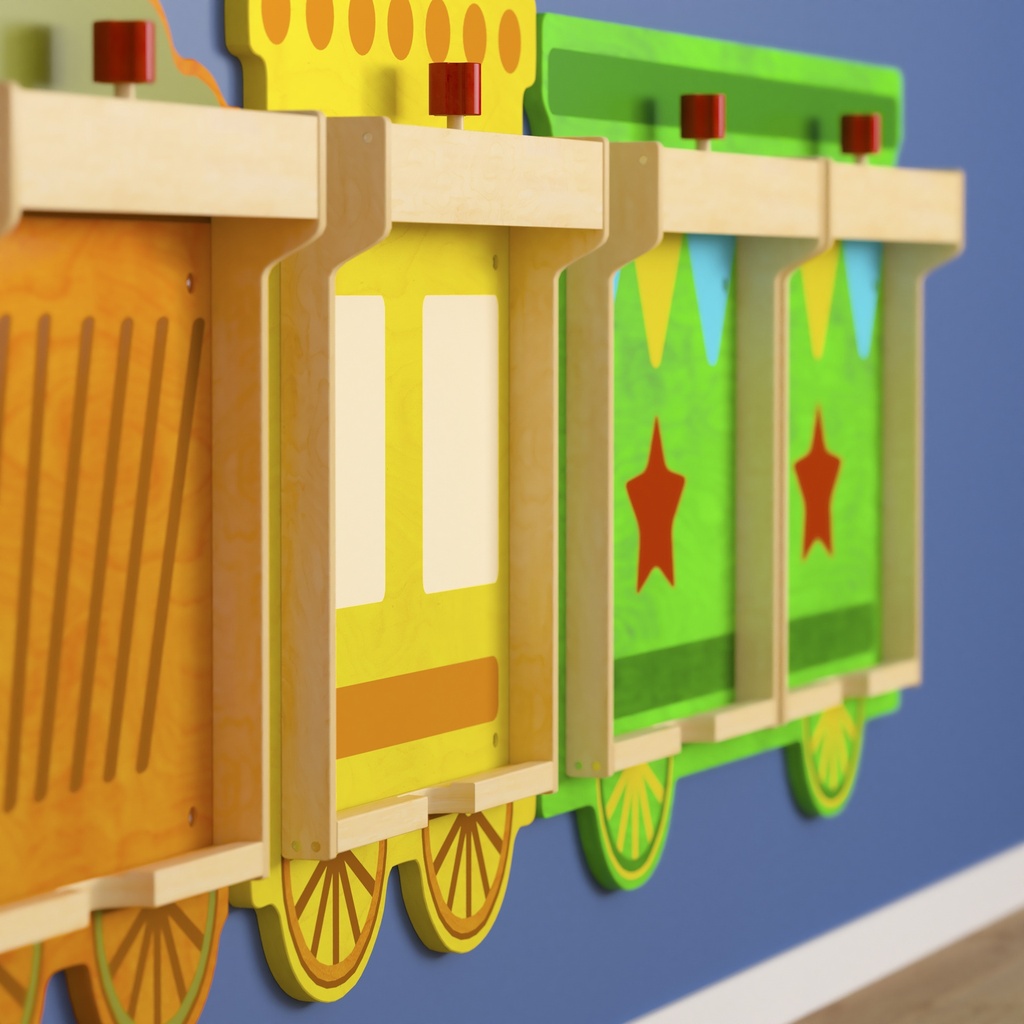 Wooden Train Wall System for Accessory Panels