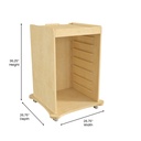 Wooden Mobile Accessory Panels Storage Cart with Locking Caster Wheels