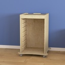 Wooden Mobile Accessory Panels Storage Cart with Locking Caster Wheels
