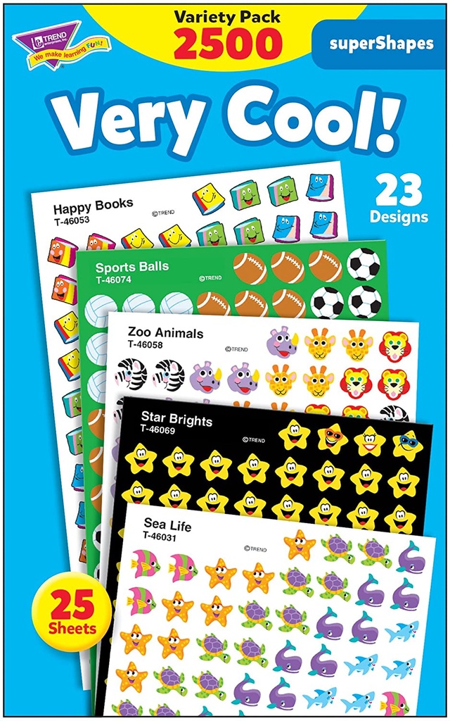 Very Cool! SuperShapes Stickers Variety Pack