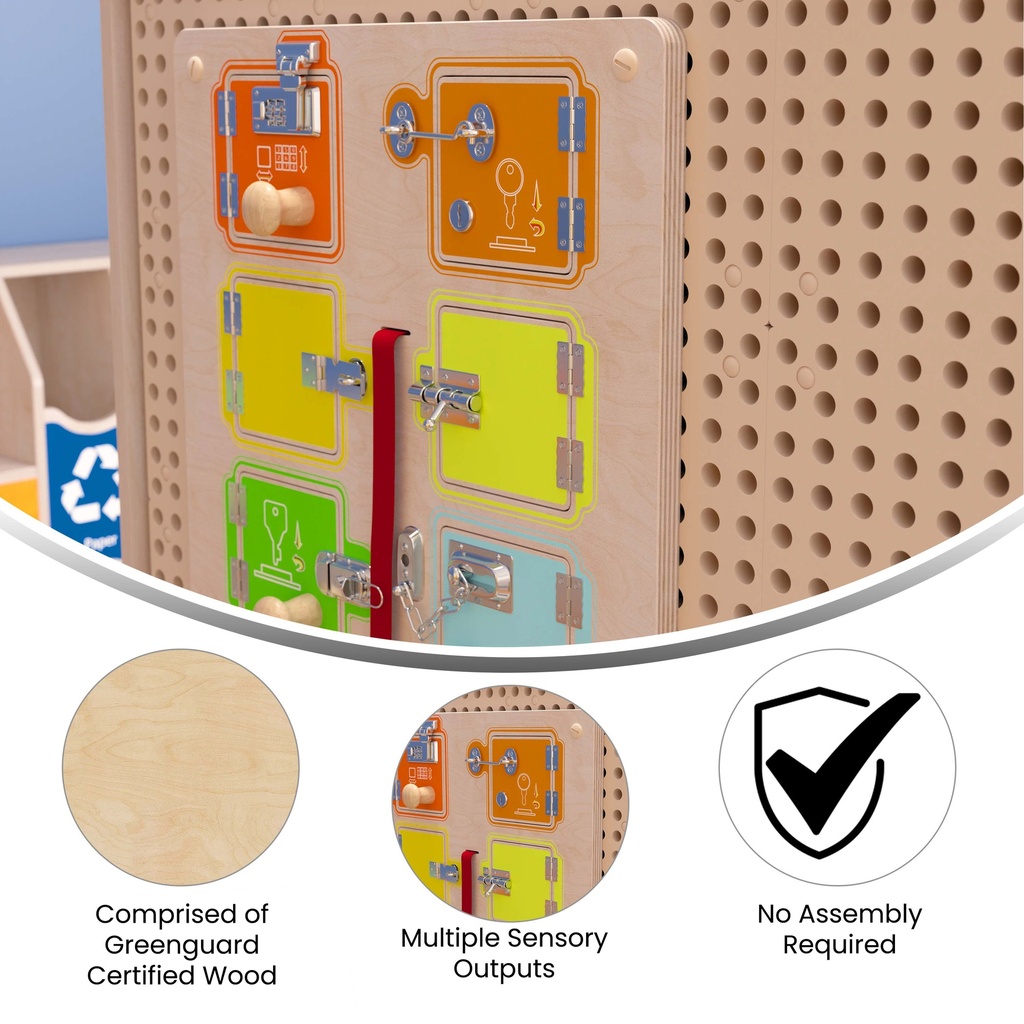 Locks and Buckles Activity Board Accessory Panel