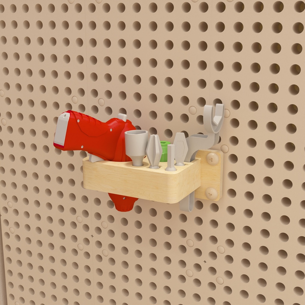 Tools & Holder for Screws and Peg System Activity Board Accessory Panel