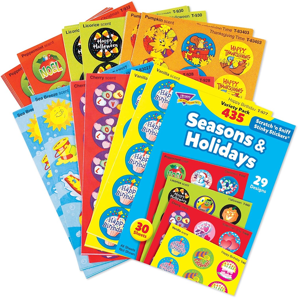Seasons and Holidays Stinky Stickers Variety Pack
