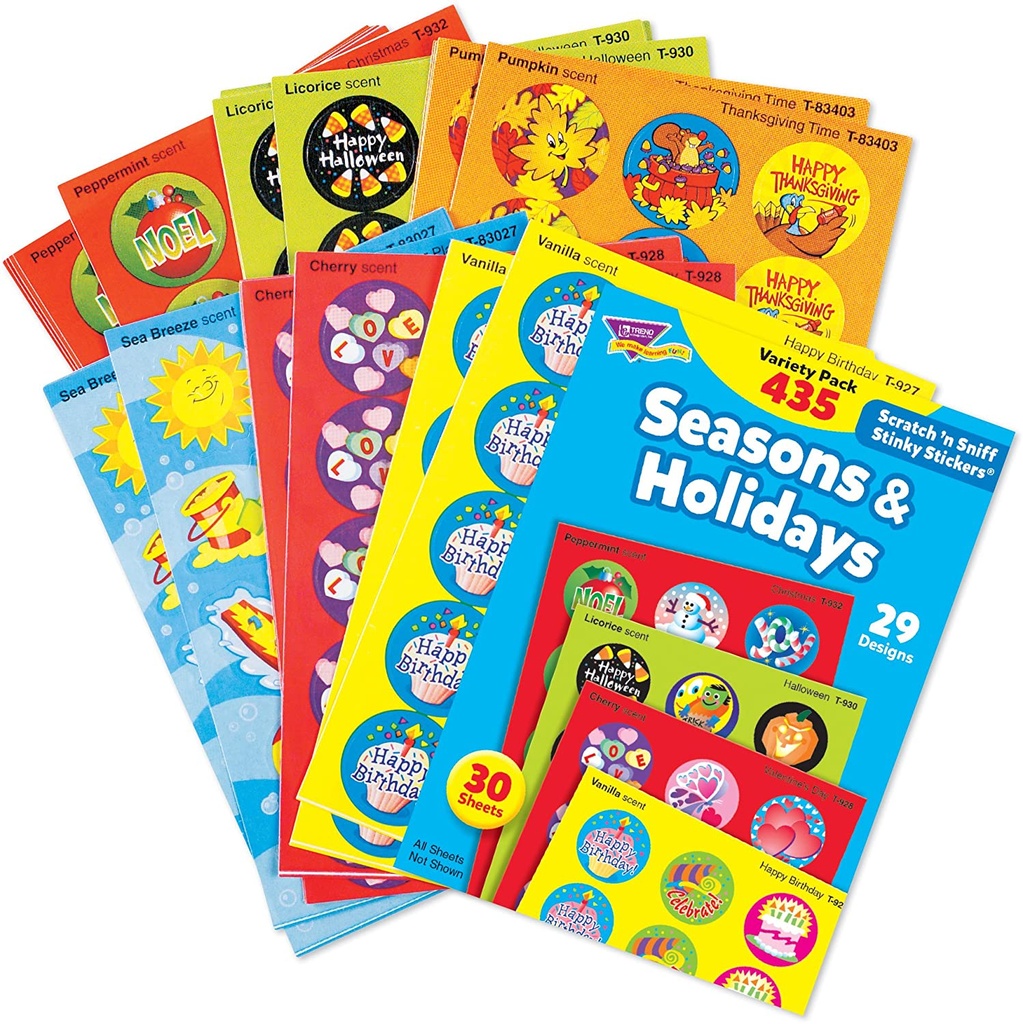 Seasons and Holidays Stinky Stickers Variety Pack