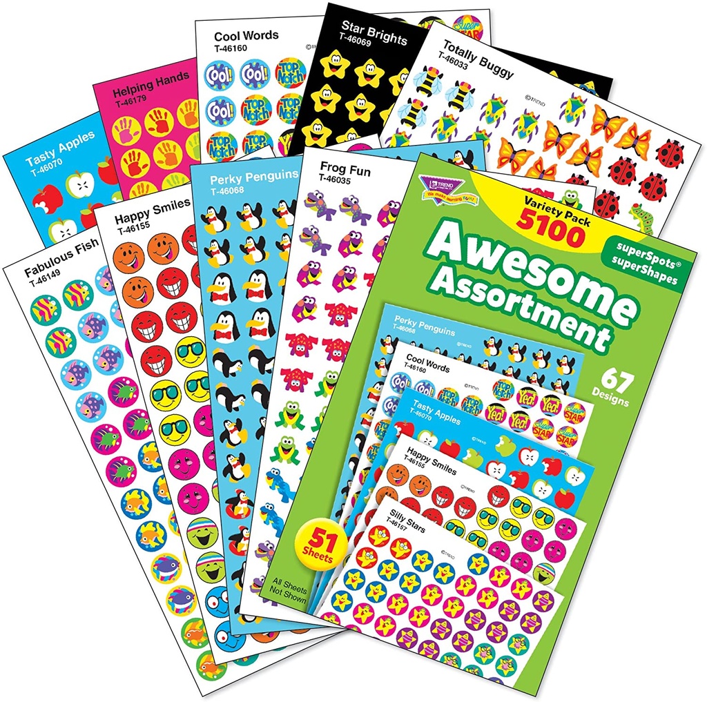 Awesome Assortment SuperSpots & SuperShapes Stickers Pack