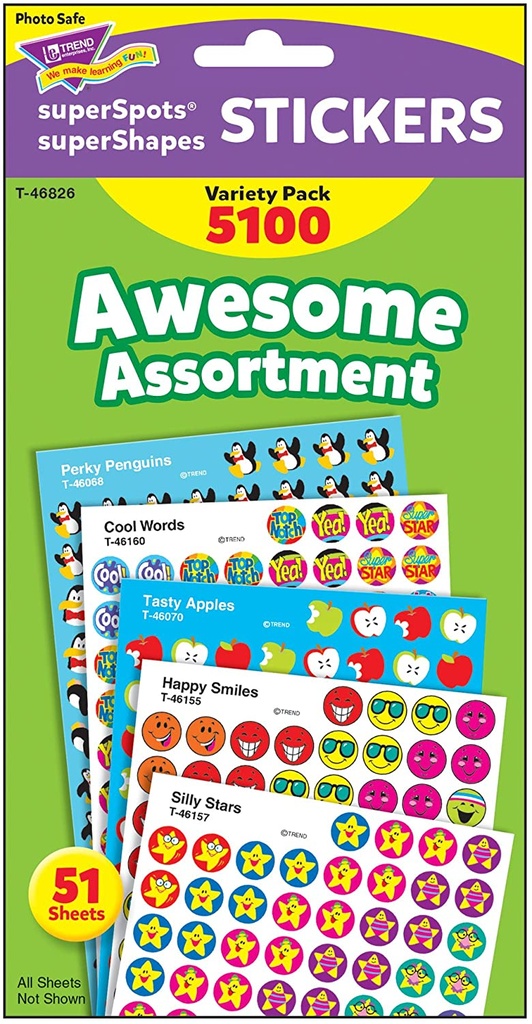 Awesome Assortment SuperSpots & SuperShapes Stickers Pack