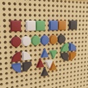 Multicolor 256 Shapes for Peg Sustem Activity Board Accessory Panel