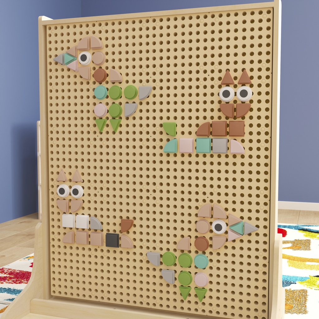 Pastel 256 Shapes for Peg System Activity Board Accessory Panel