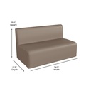 Modular Soft Seating Armless 2 Seater Sofa