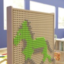 Double Sided Freestanding Peg System Activity Board