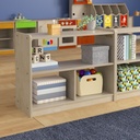 Modular Wooden 3 Section Open Storage Unit