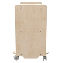 Wooden 3 Shelf Mobile Storage Cart with Locking Caster Wheels