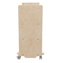 Wooden 4 Shelf Mobile Storage Cart with Locking Caster Wheels