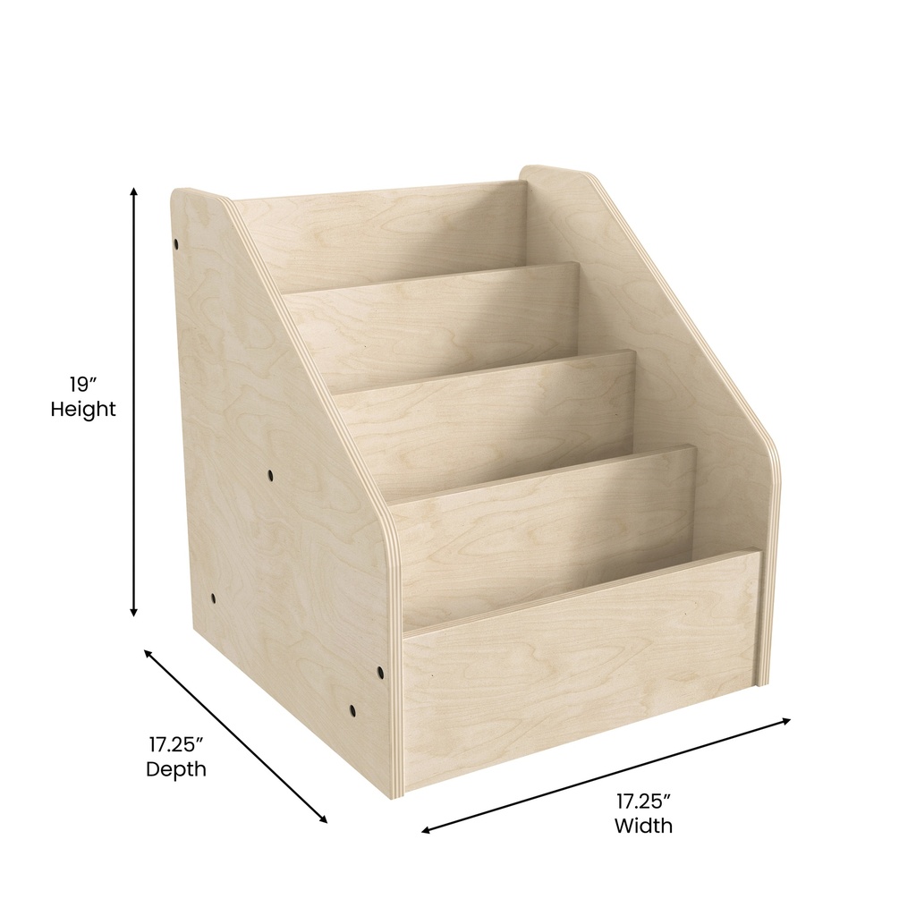 Modular Wooden 4 Tier Book Display