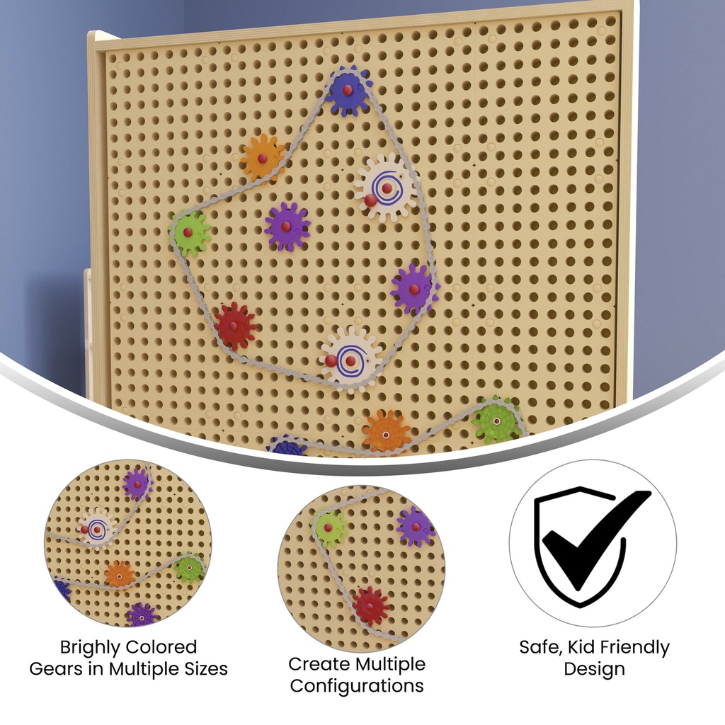 Chain and Gears for Peg System Activity Board Accessory Panel