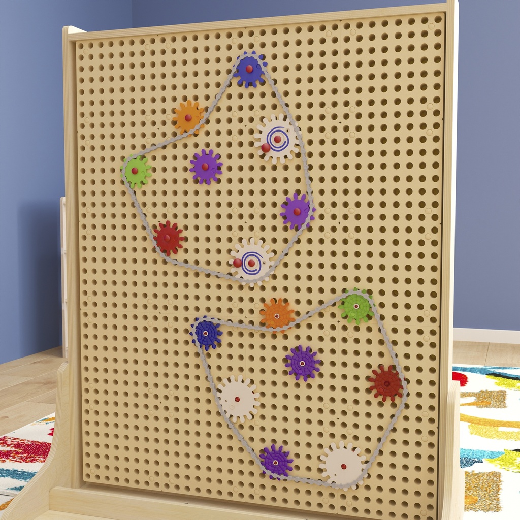 Chain and Gears for Peg System Activity Board Accessory Panel
