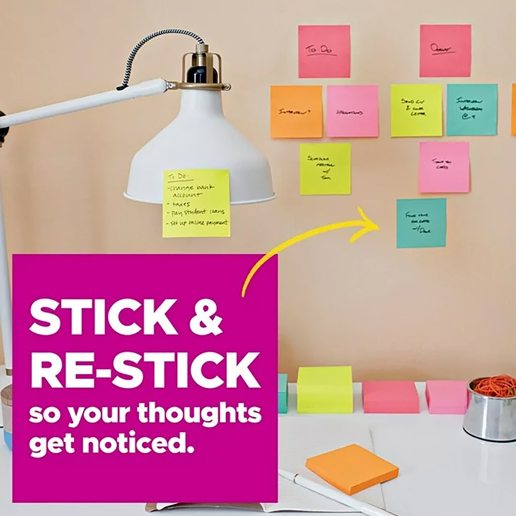 10ct Playful Primaries Super Sticky Pop Up Post It Notes