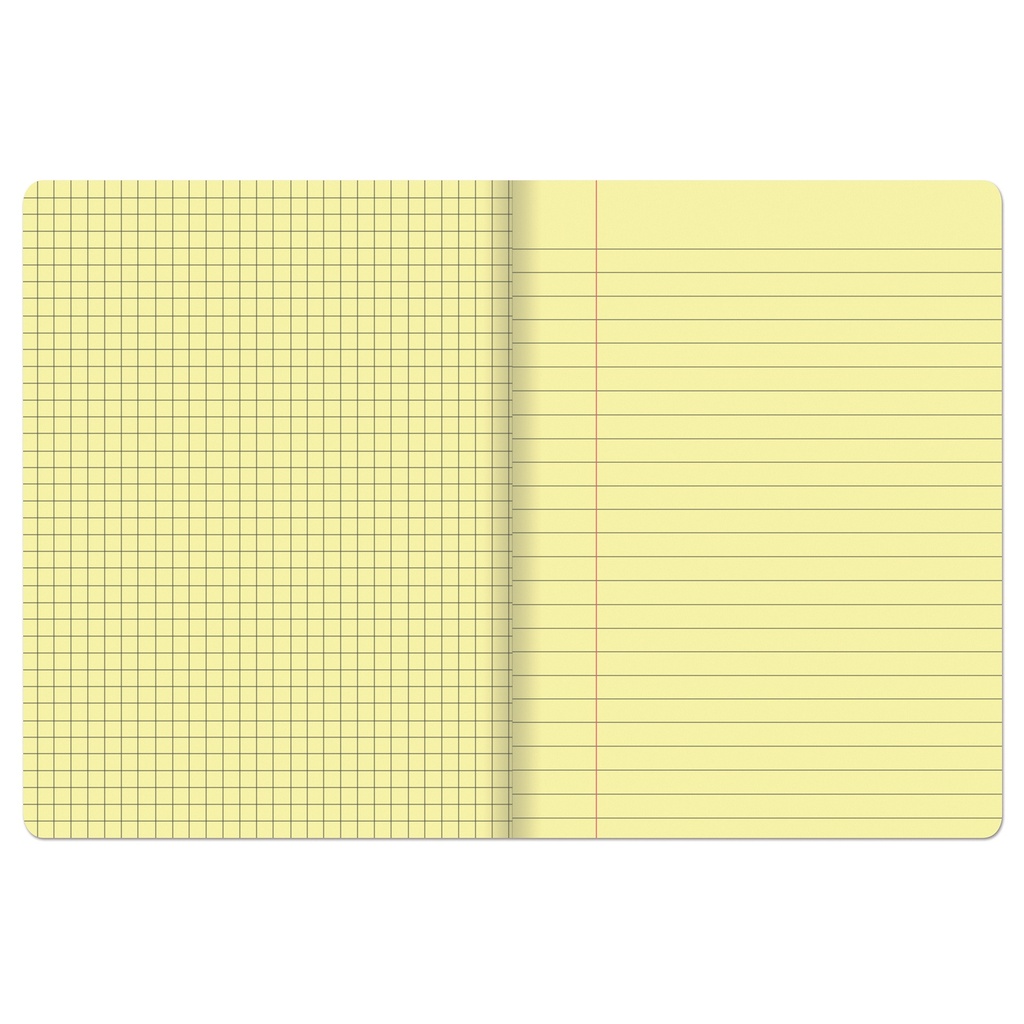 Yellow Dual Ruled Composition Book
