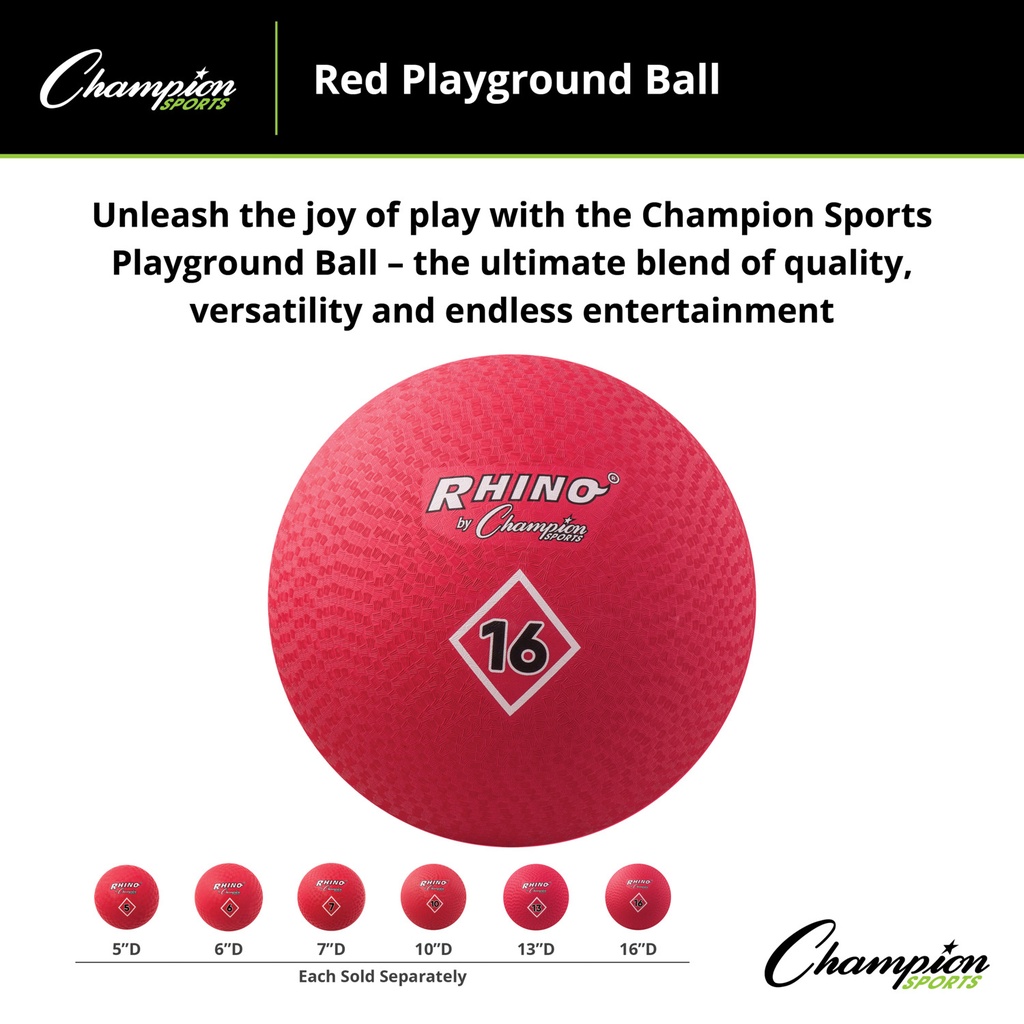 16" Red Playground Ball