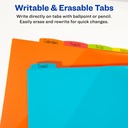 5 Tab Translucent Write On Dividers with Pockets