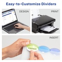 5 Tab Style Edge Insertable Dividers