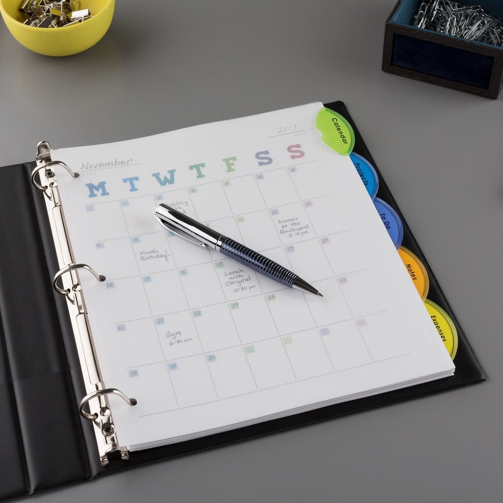 5 Tab Style Edge Insertable Dividers