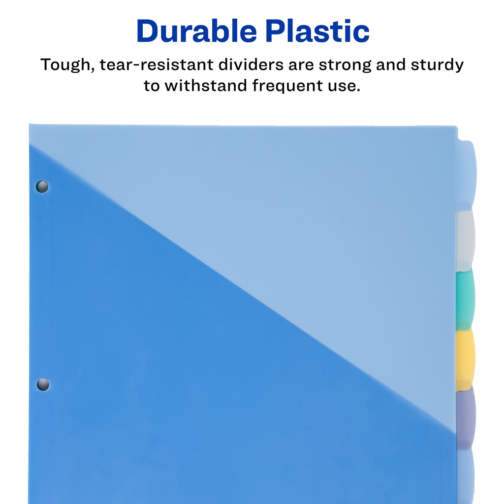 8 Tab Translucent Write On Dividers with Pockets