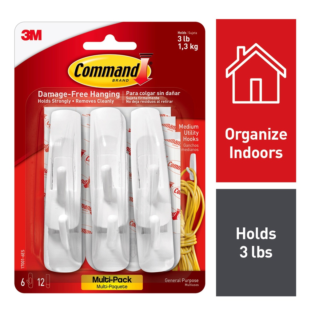 6ct Command Adhesives Mounting Hooks Pack