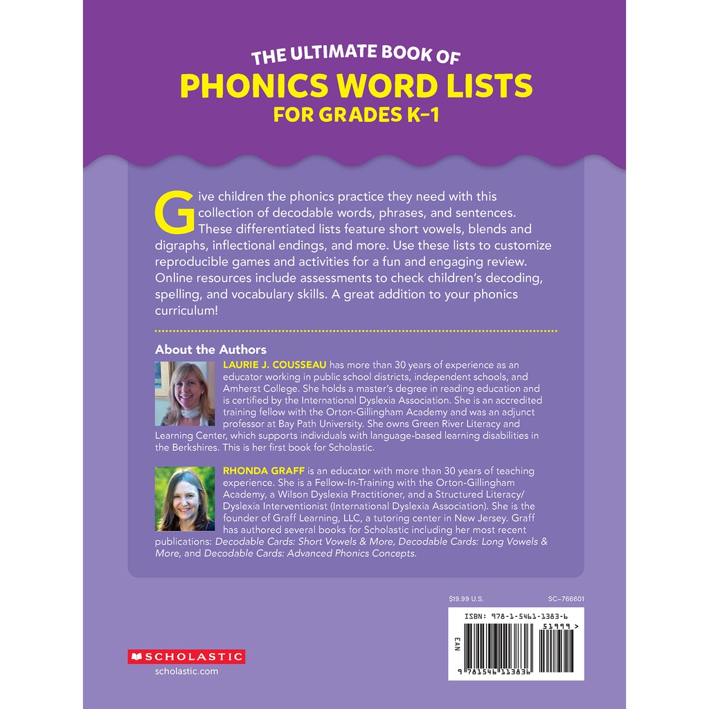 The Ultimate Book Of Phonics Word Lists, Grades K-1