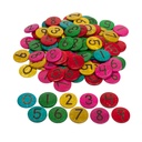 Coconut Numbers 0-9 Small Set of 100