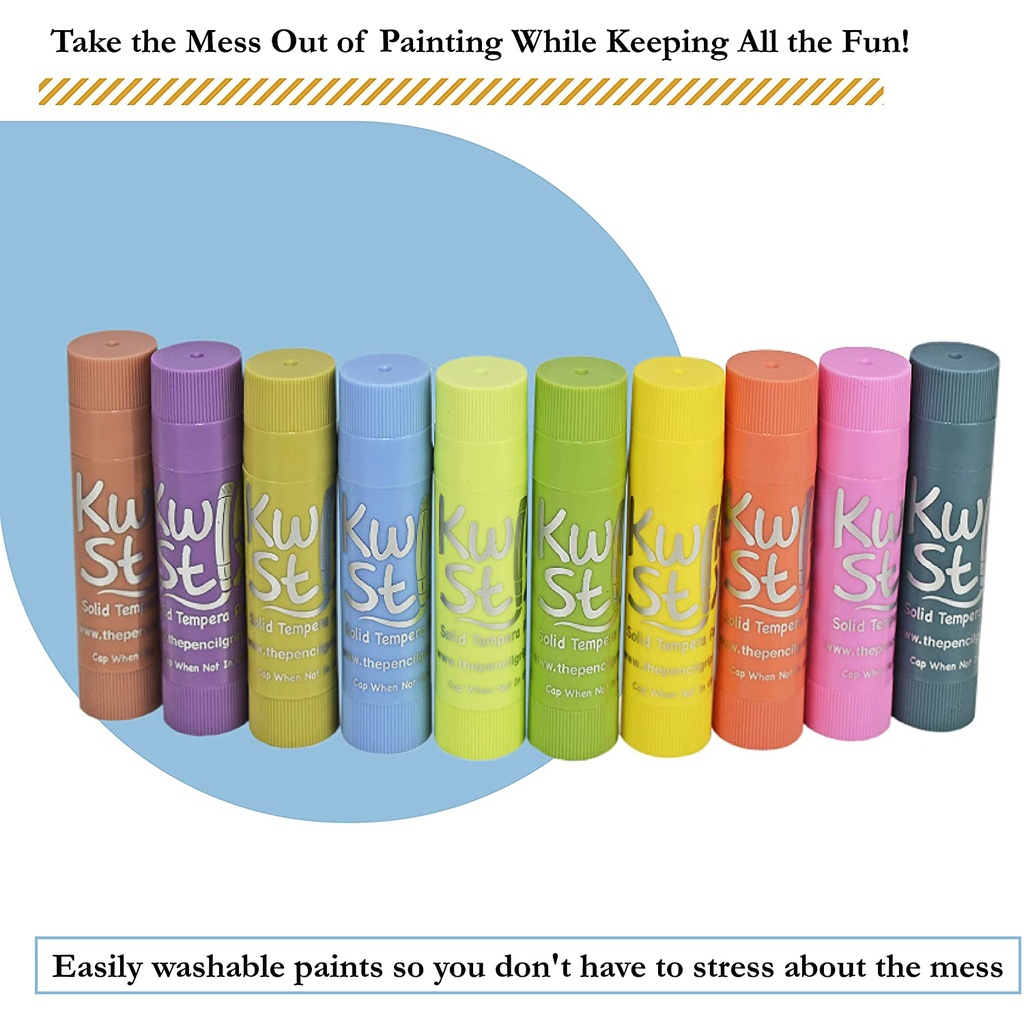 10ct Pastel Tomes Tempera Paint Sticks