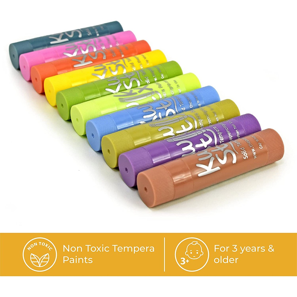 10ct Pastel Tomes Tempera Paint Sticks