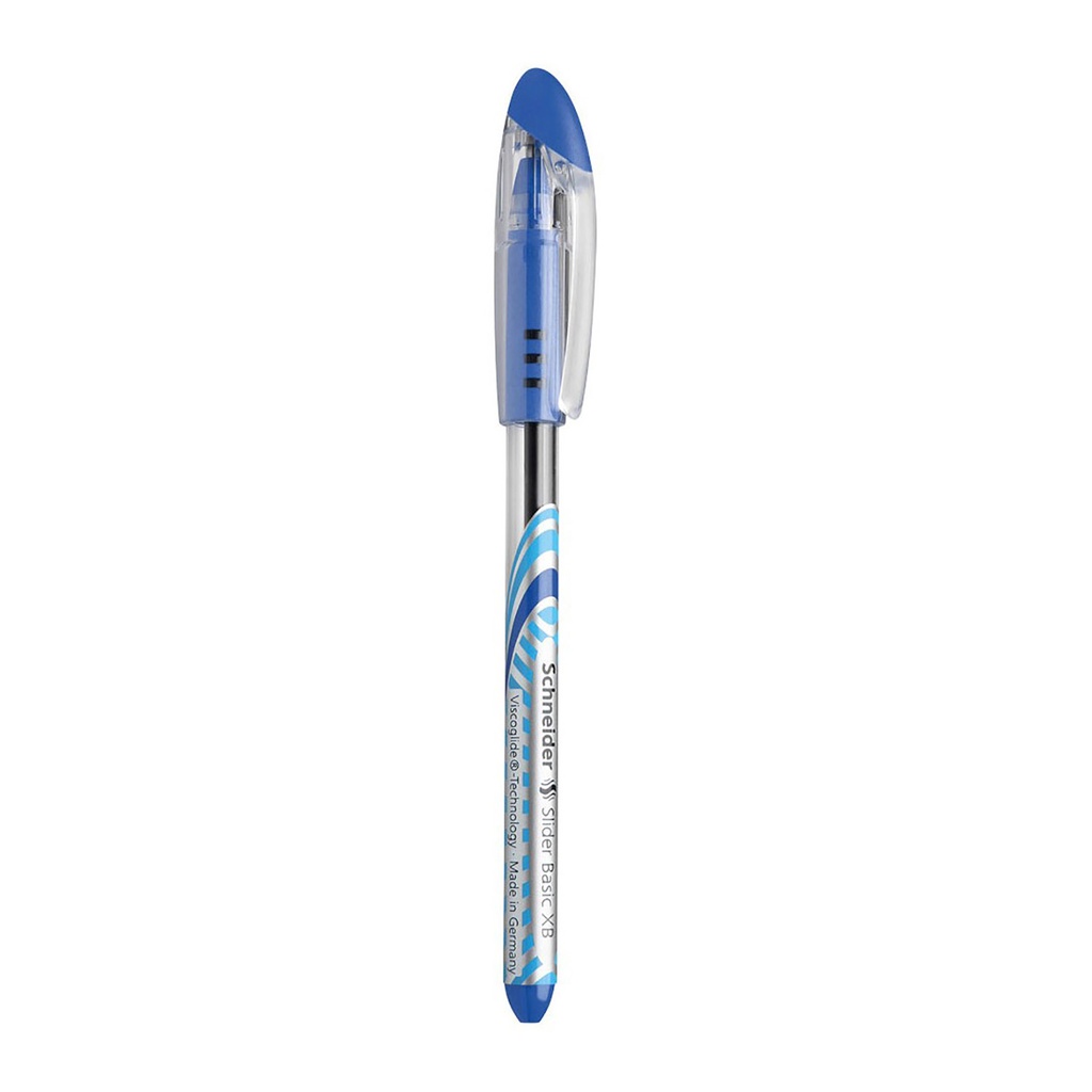 Blue Slider Basic XB Viscoglide Ink Ballpoint Pens Pack of 10