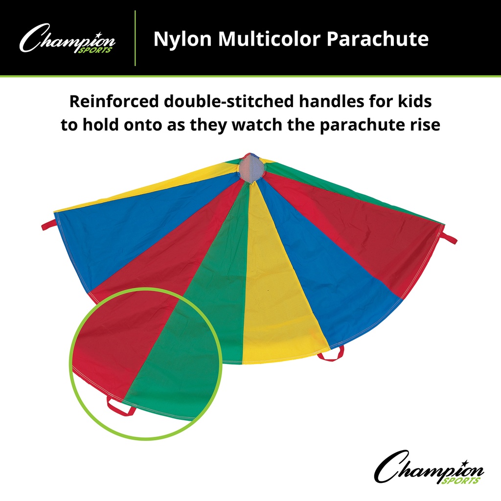 6' Multi-Colored Parachute - 8Handles