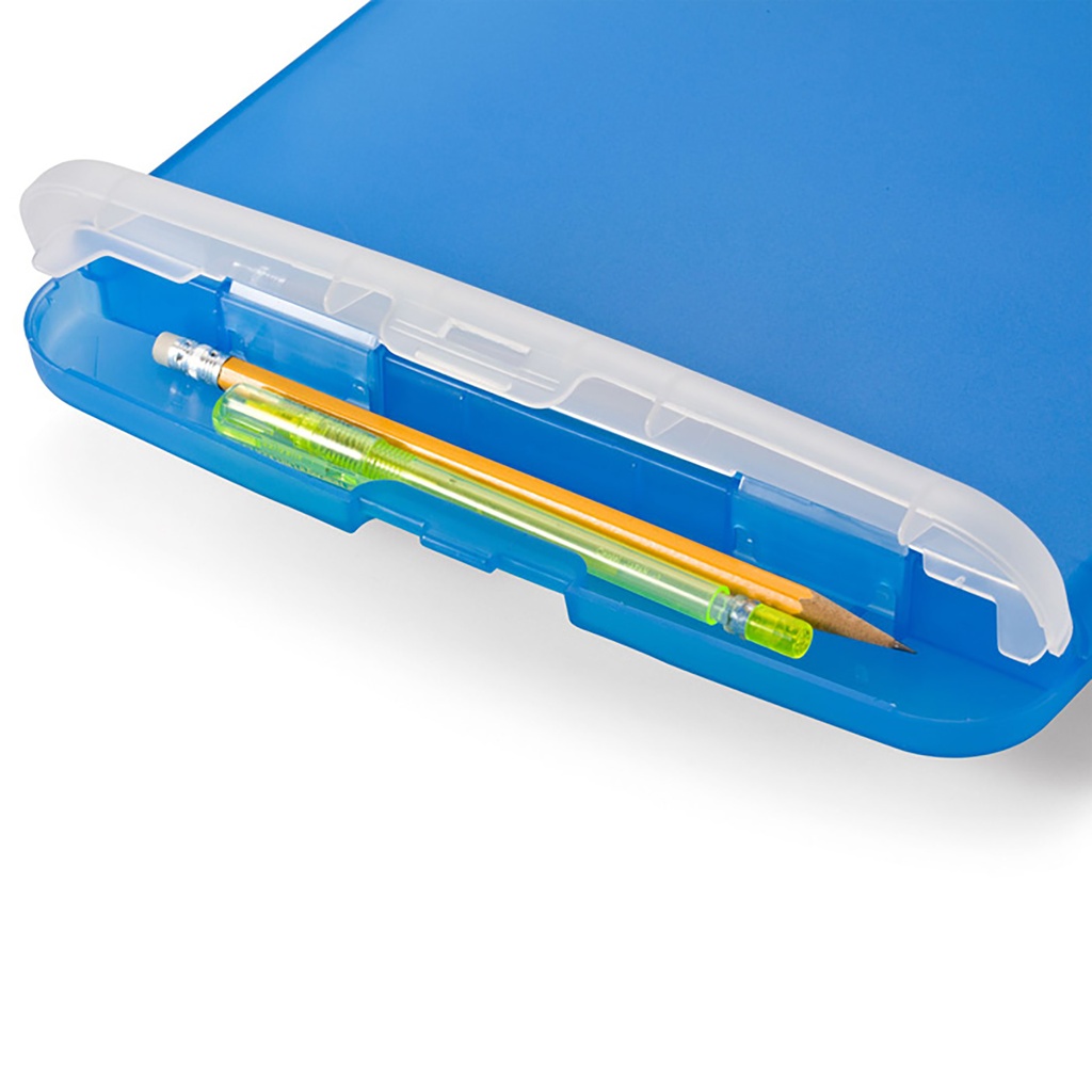 Blue Slim Clipboard with Storage