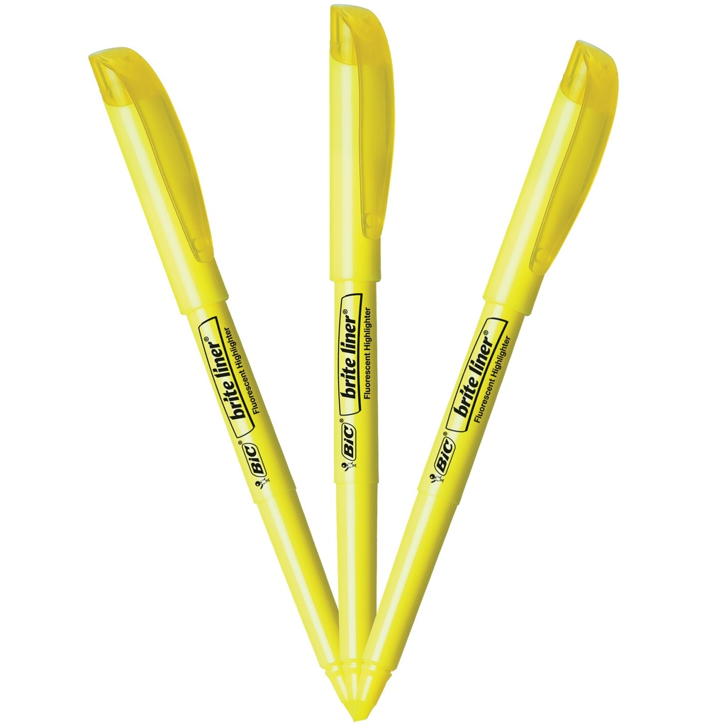 24ct Yellow Bic Brite Liner Highlighters