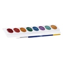 8 Assorted Glitter Washable Watercolors w/Brush Set 6ct