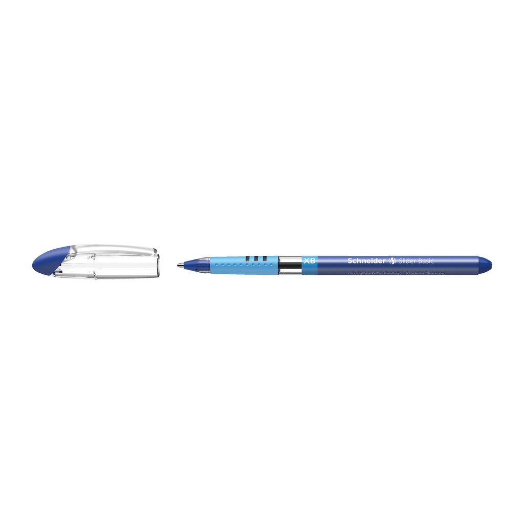 Blue Slider Basic XB Viscoglide Ink Ballpoint Pens Pack of 10