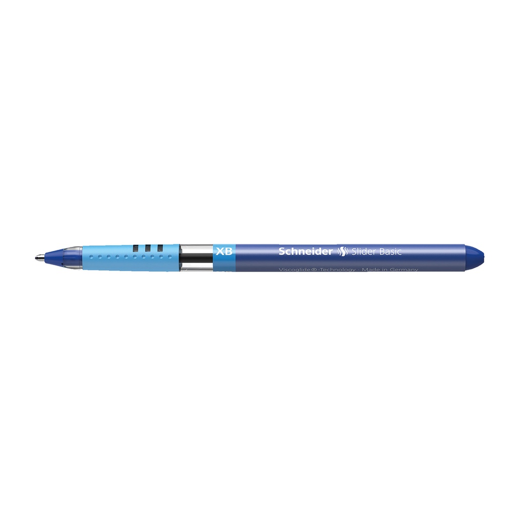 Blue Slider Basic XB Viscoglide Ink Ballpoint Pens Pack of 10