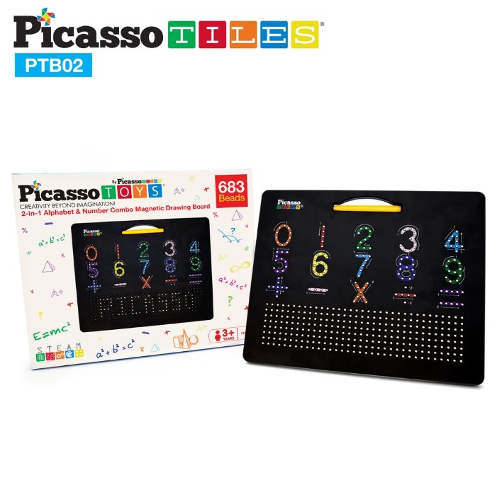 PicassoTiles Capital Number and Free Style Drawing Board