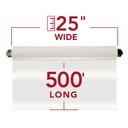 25inx500ft EZ Load Clear Laminating Film 2 Rolls