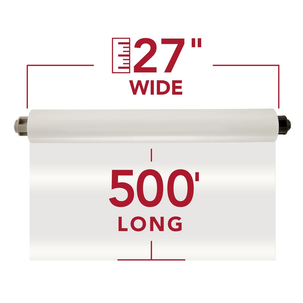 27inx500ft EZ Load Clear Laminating Film 2 Rolls