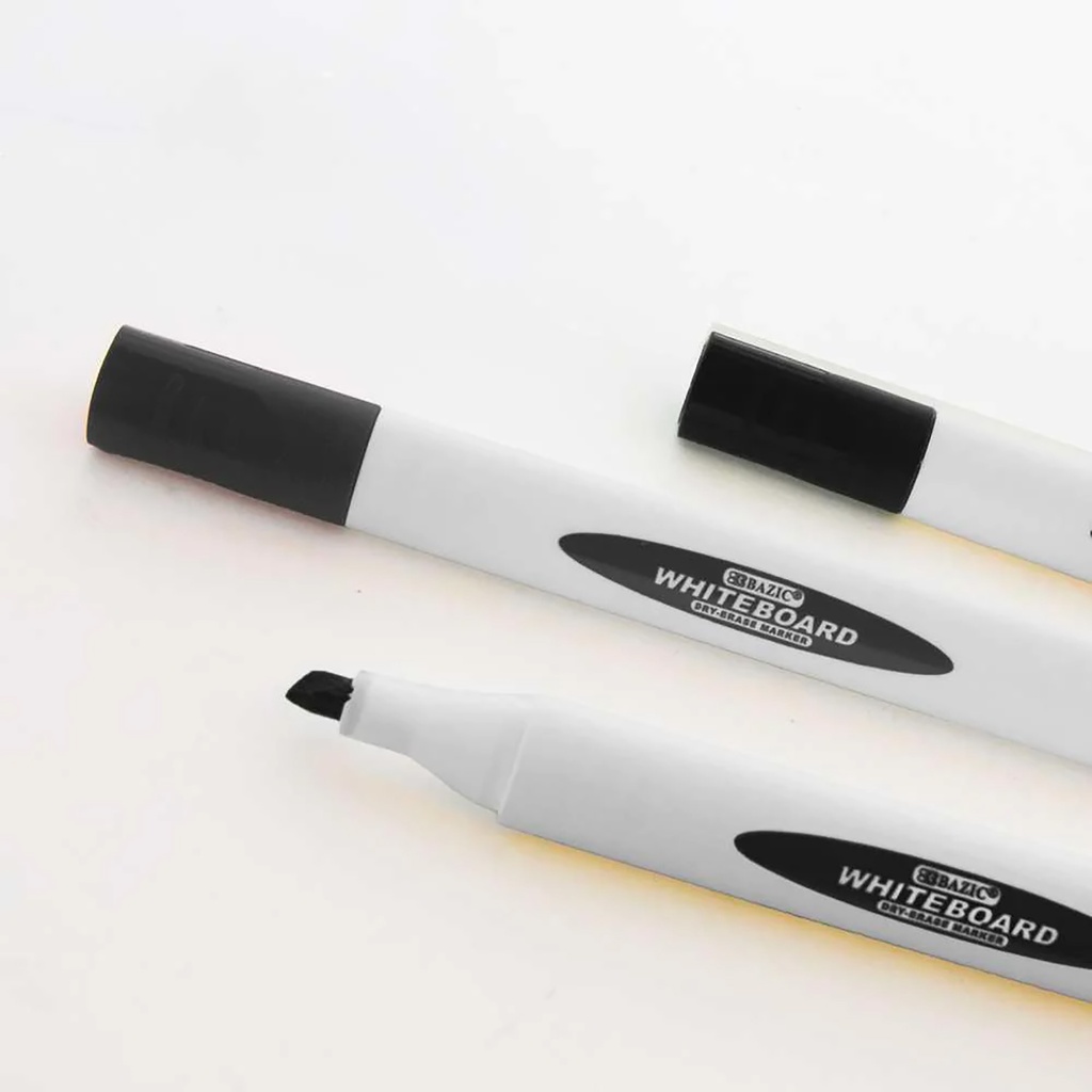 Triangle Chisel Tip Black Dry-Erase Markers Set of 3