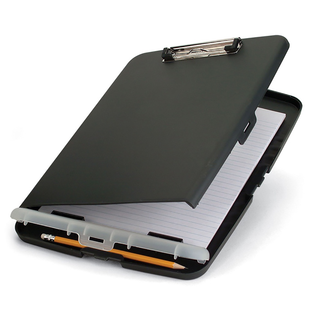 Charcoal Slim Clipboard with Storage