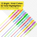 36ct Assorted Pocket Highlighters